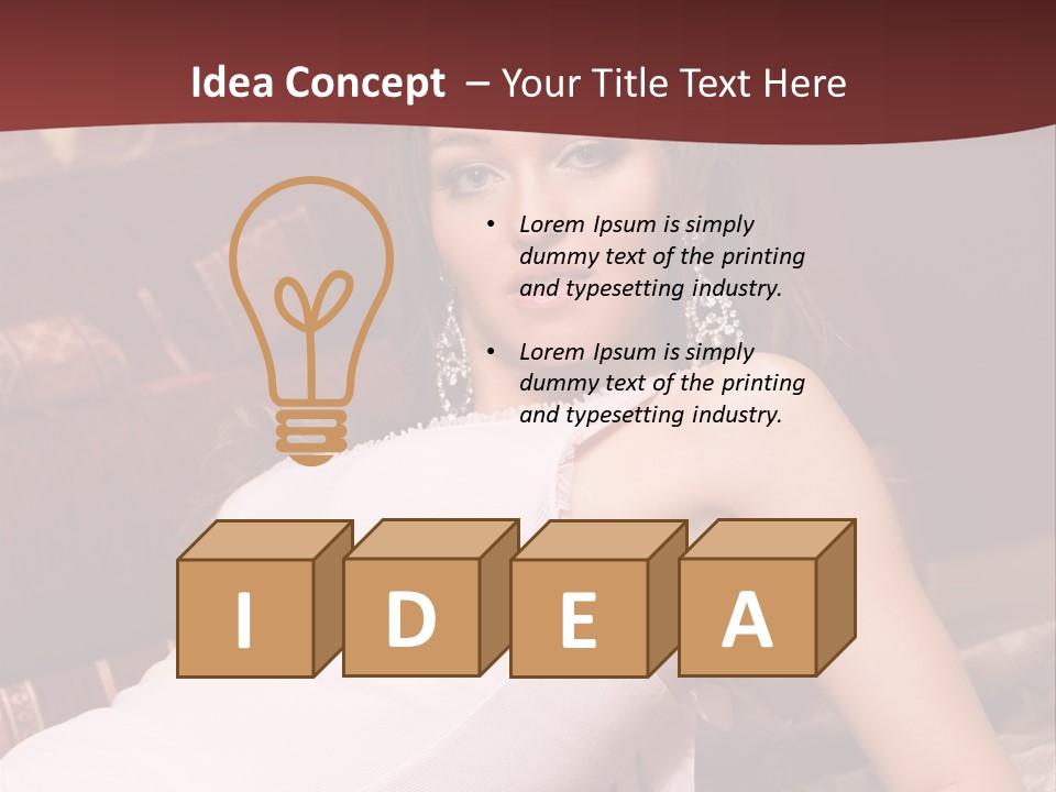 Pink Woman Face PowerPoint Template