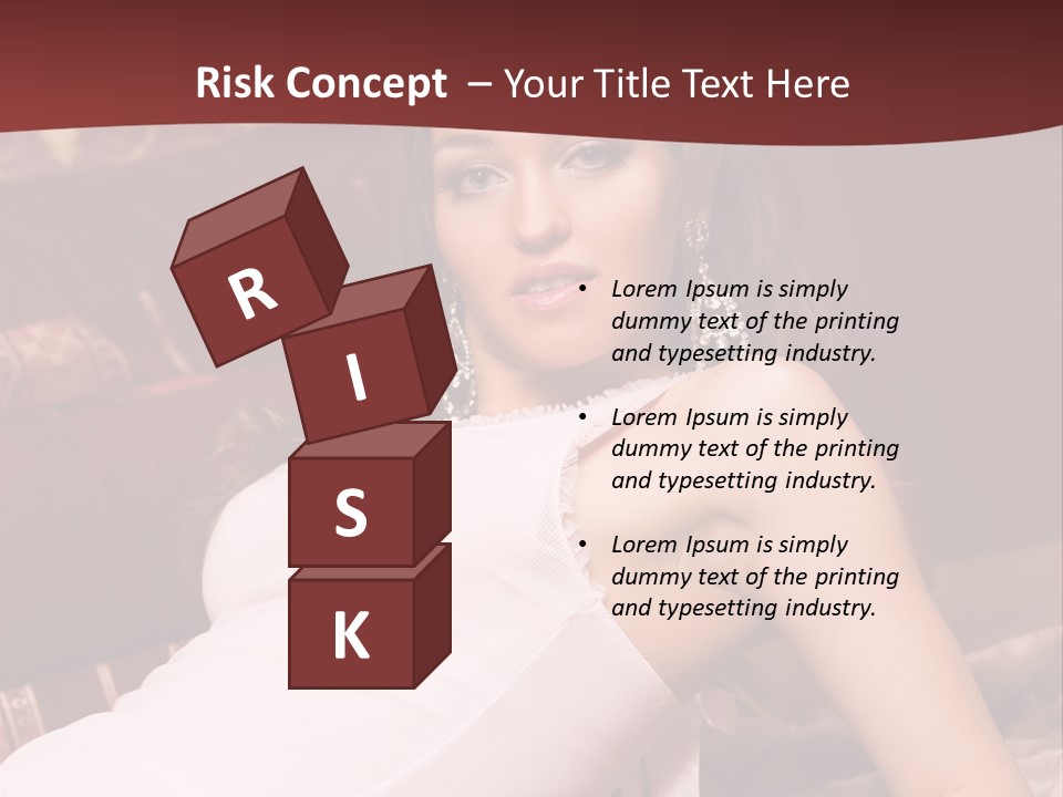 Pink Woman Face PowerPoint Template