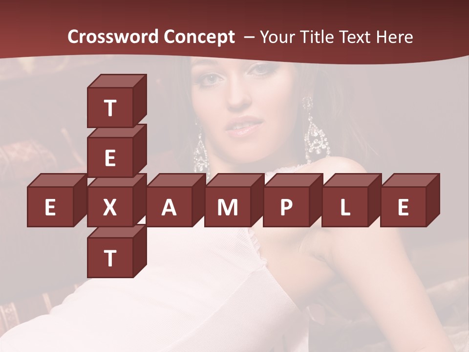 Pink Woman Face PowerPoint Template