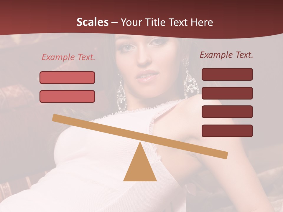 Pink Woman Face PowerPoint Template