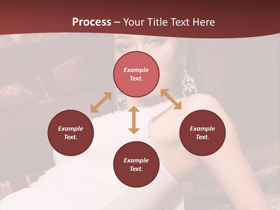 Pink Woman Face PowerPoint Template