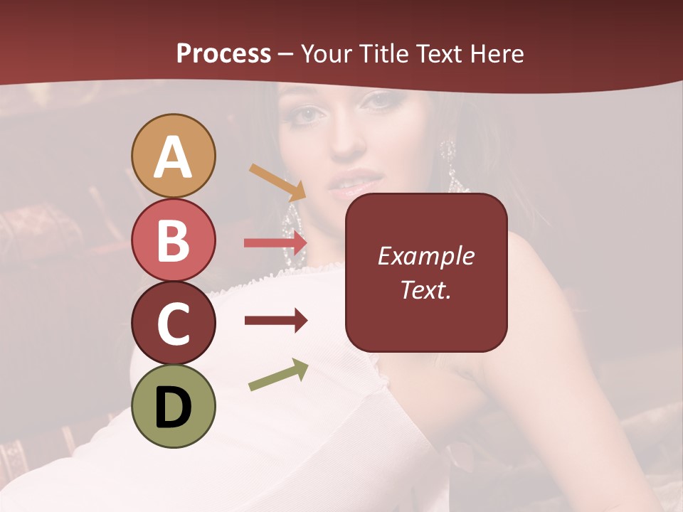 Pink Woman Face PowerPoint Template