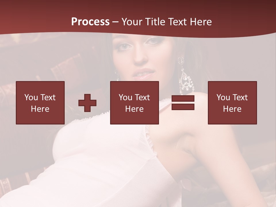 Pink Woman Face PowerPoint Template