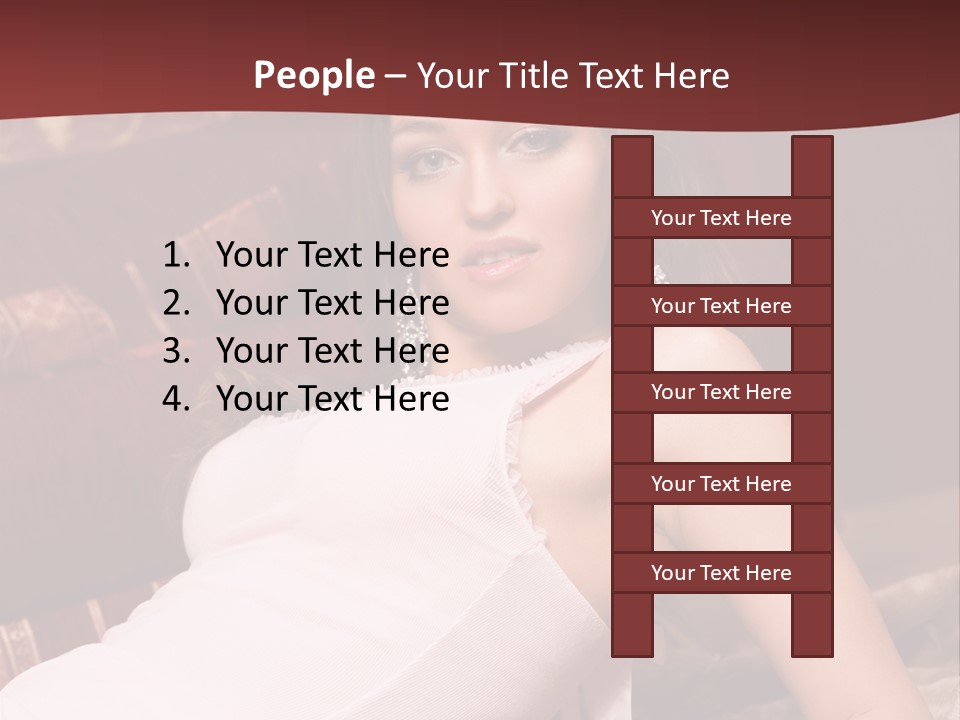 Pink Woman Face PowerPoint Template