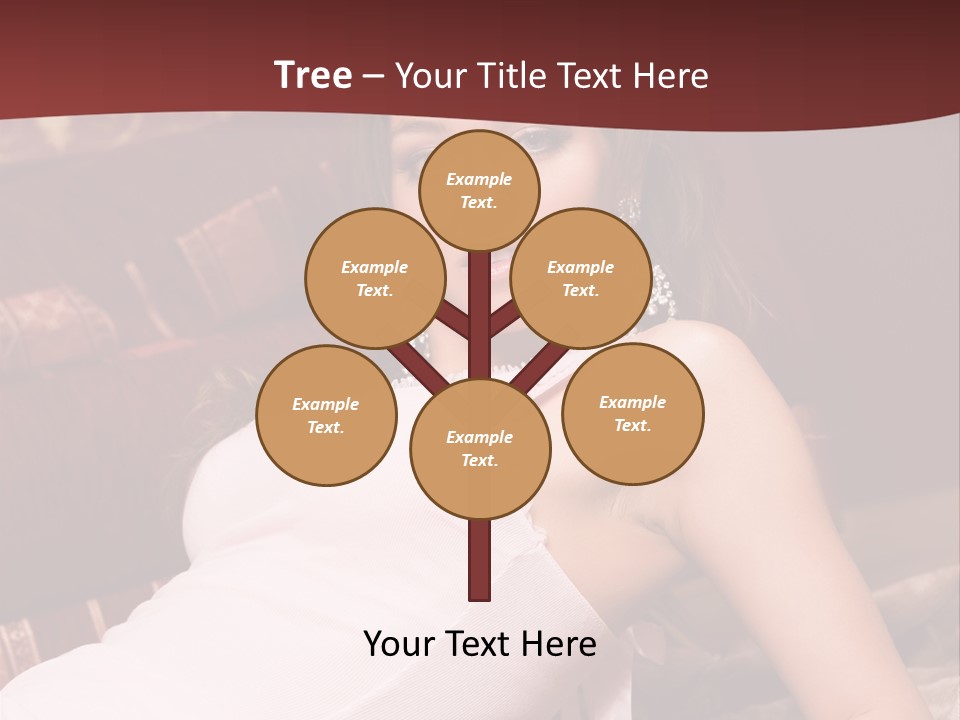 Pink Woman Face PowerPoint Template