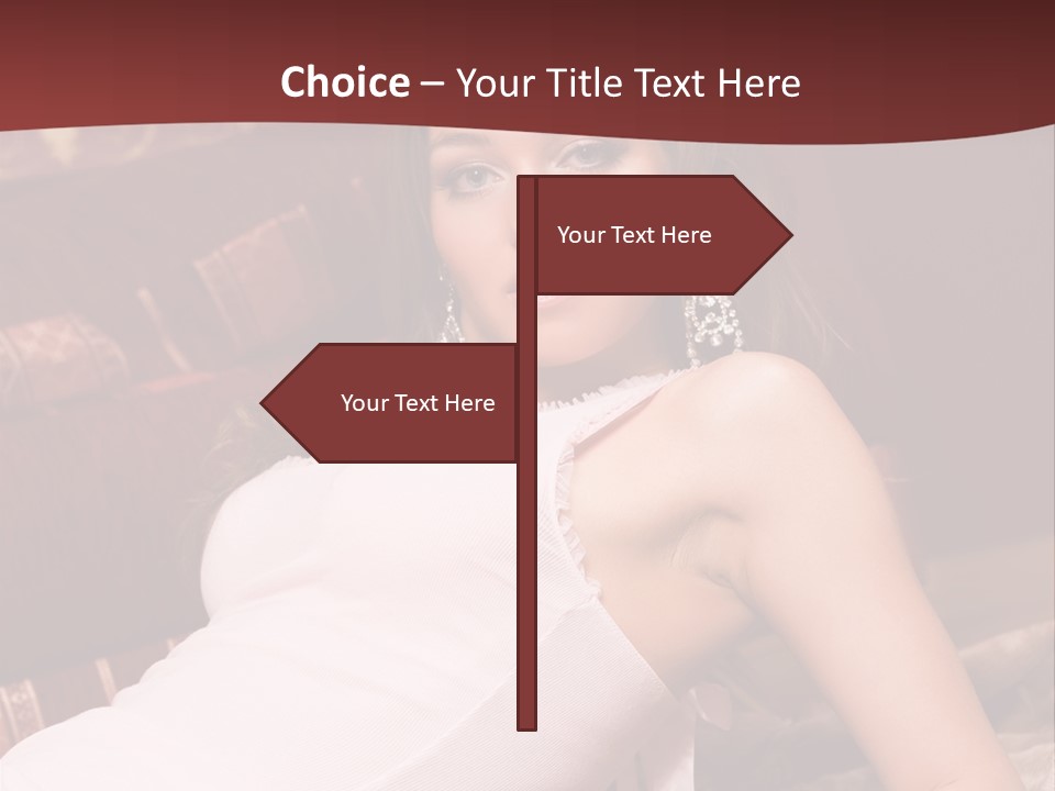 Pink Woman Face PowerPoint Template