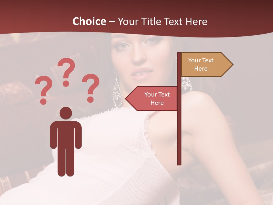 Pink Woman Face PowerPoint Template