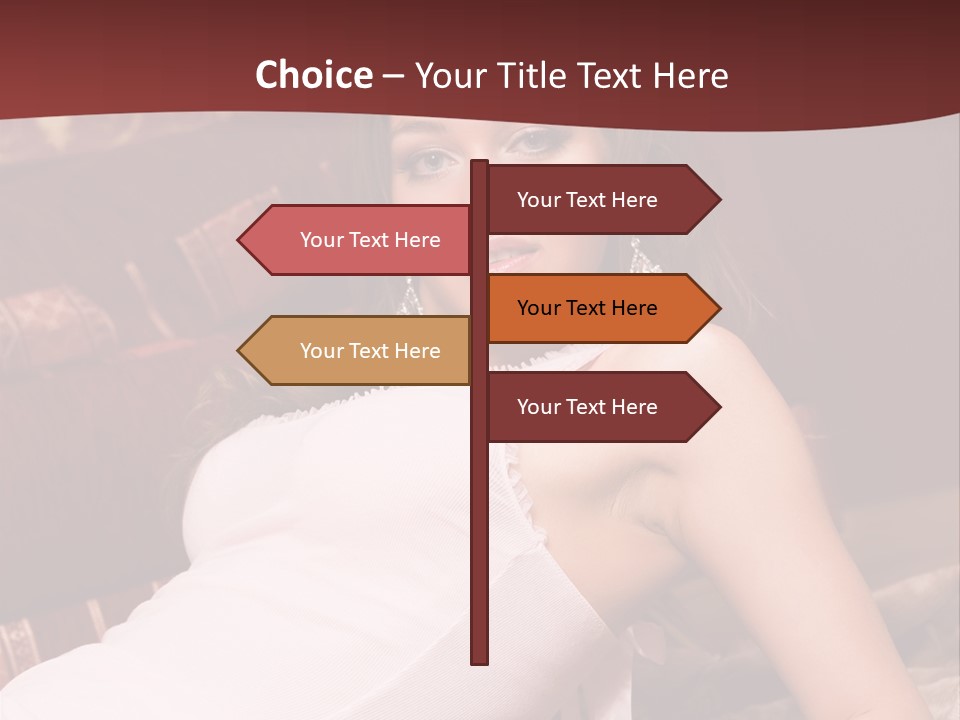 Pink Woman Face PowerPoint Template