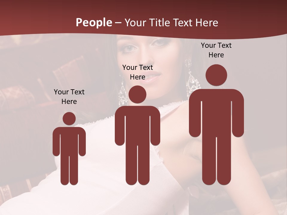 Pink Woman Face PowerPoint Template