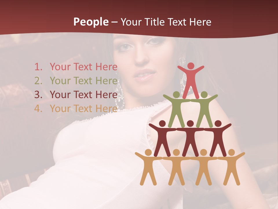 Pink Woman Face PowerPoint Template