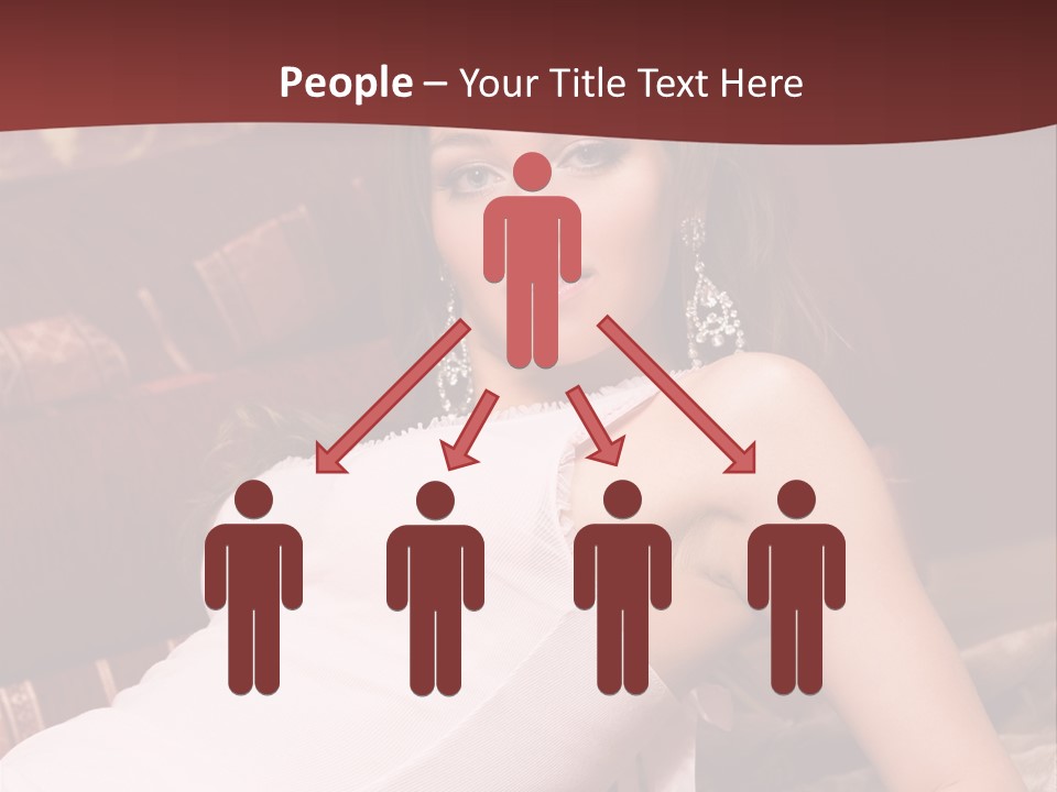 Pink Woman Face PowerPoint Template