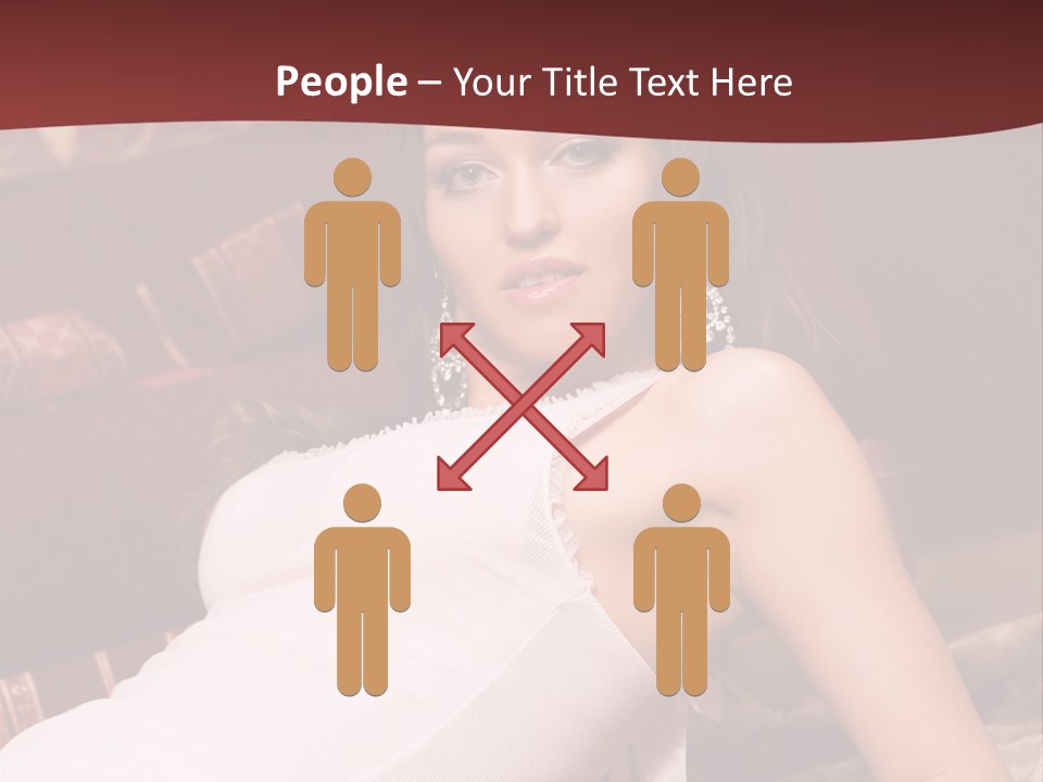 Pink Woman Face PowerPoint Template