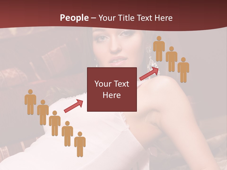 Pink Woman Face PowerPoint Template