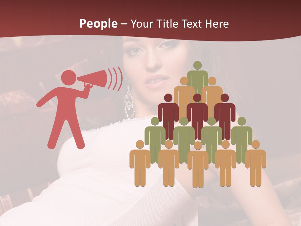 Pink Woman Face PowerPoint Template