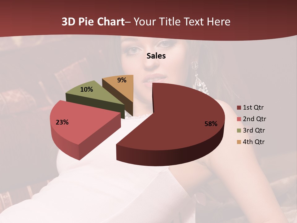 Pink Woman Face PowerPoint Template