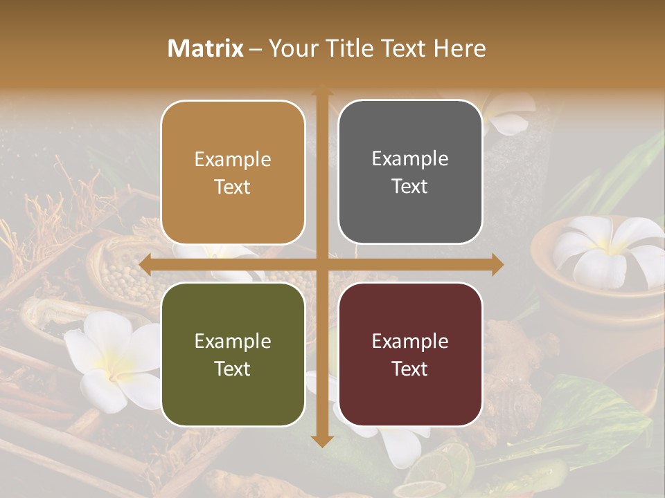 Spa Flowers PowerPoint Template