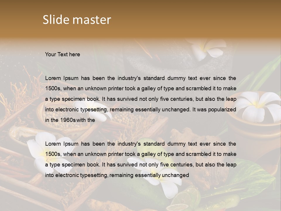 Spa Flowers PowerPoint Template