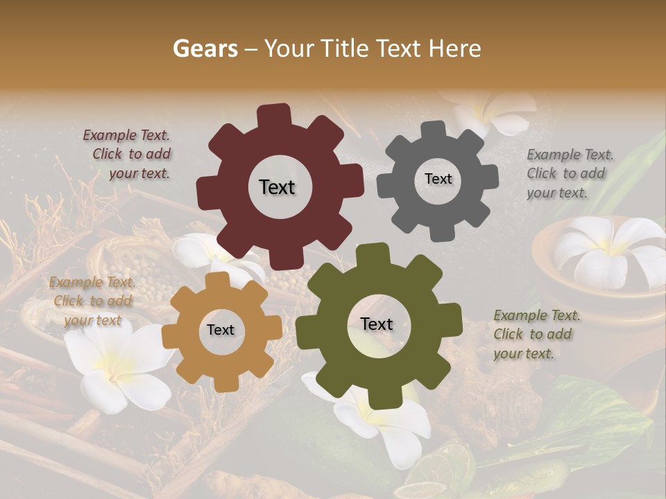 Spa Flowers PowerPoint Template