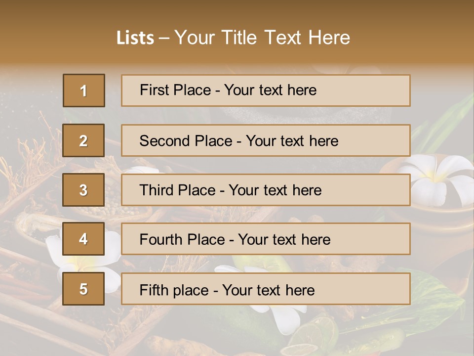 Spa Flowers PowerPoint Template