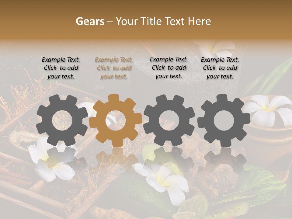 Spa Flowers PowerPoint Template