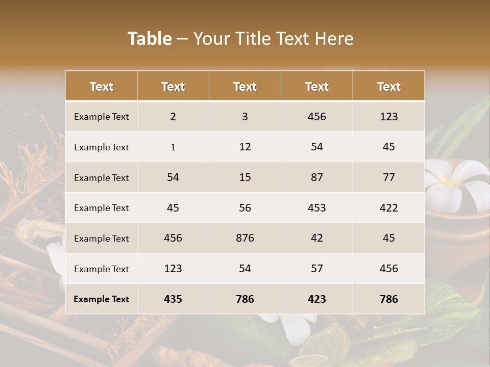 Spa Flowers PowerPoint Template