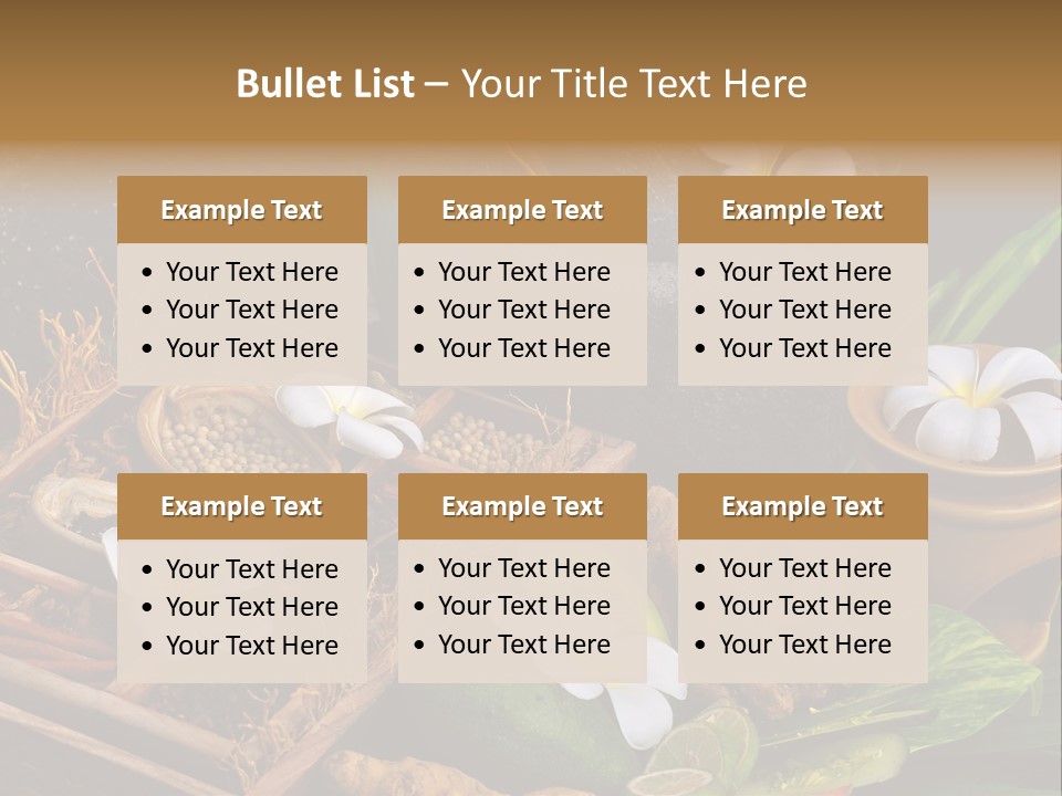 Spa Flowers PowerPoint Template