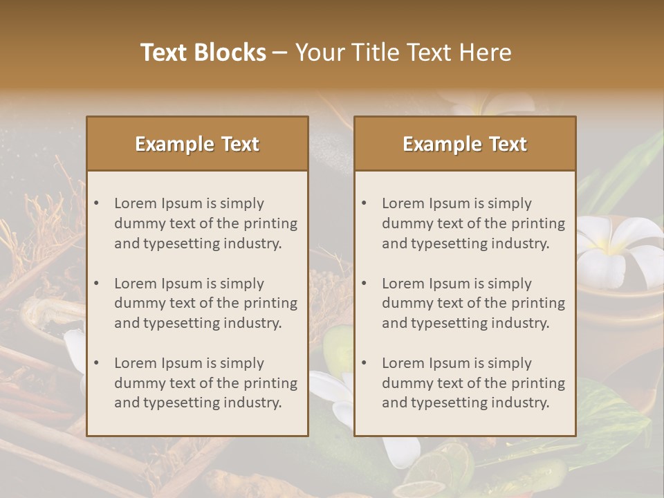 Spa Flowers PowerPoint Template