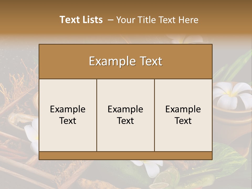 Spa Flowers PowerPoint Template