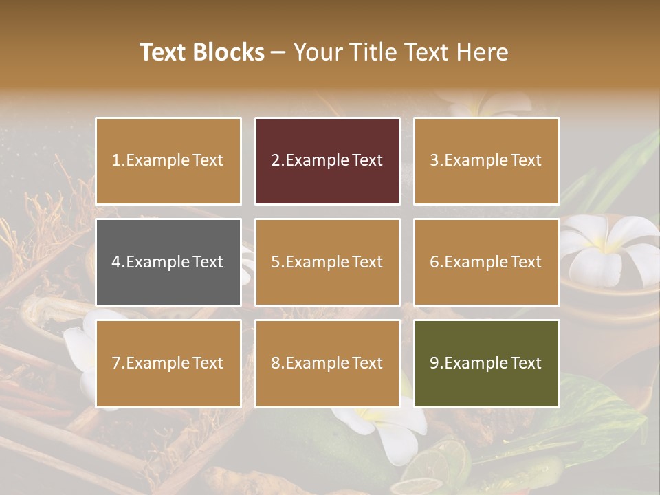 Spa Flowers PowerPoint Template