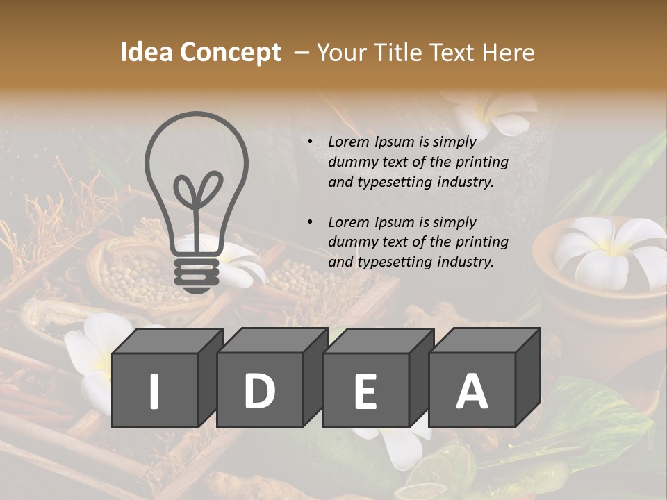 Spa Flowers PowerPoint Template