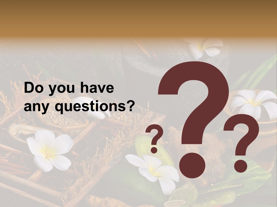 Spa Flowers PowerPoint Template