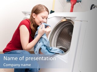 Smelling Laundry PowerPoint Template
