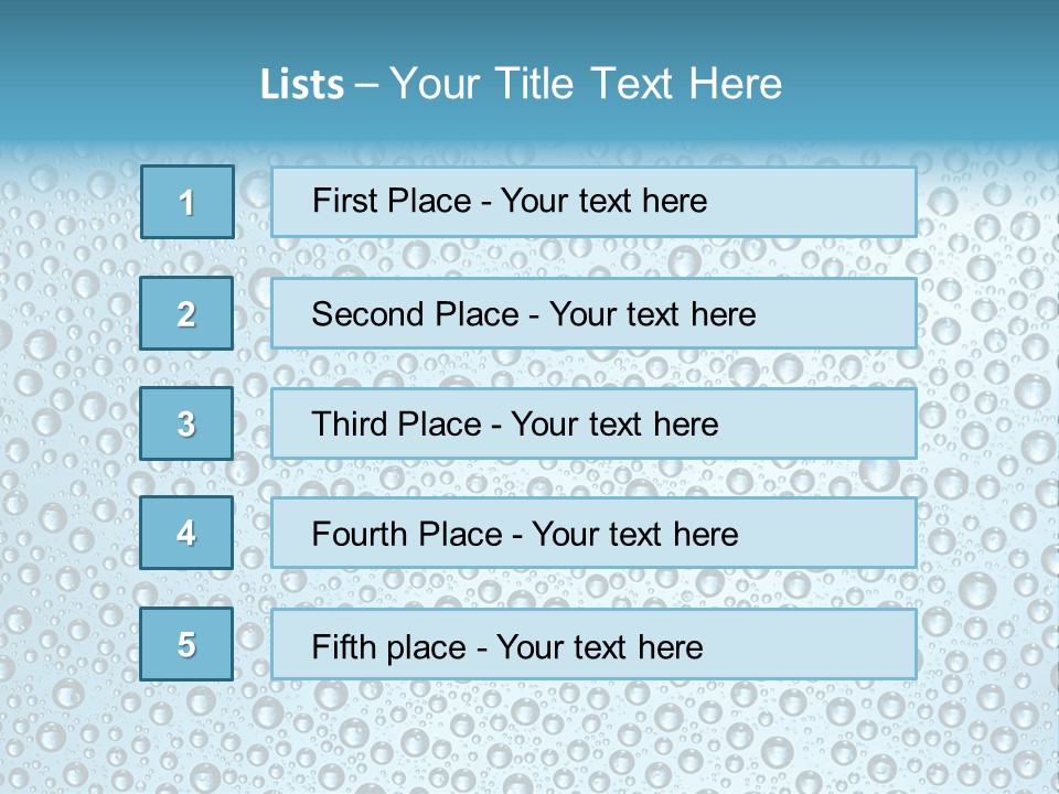 Water Drop Background PowerPoint Template