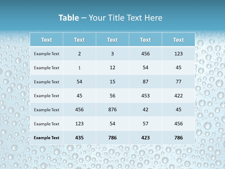 Water Drop Background PowerPoint Template