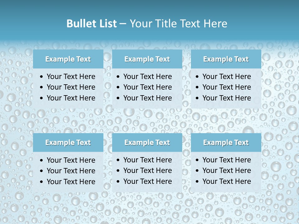 Water Drop Background PowerPoint Template