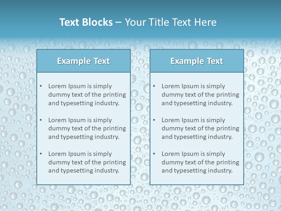 Water Drop Background PowerPoint Template