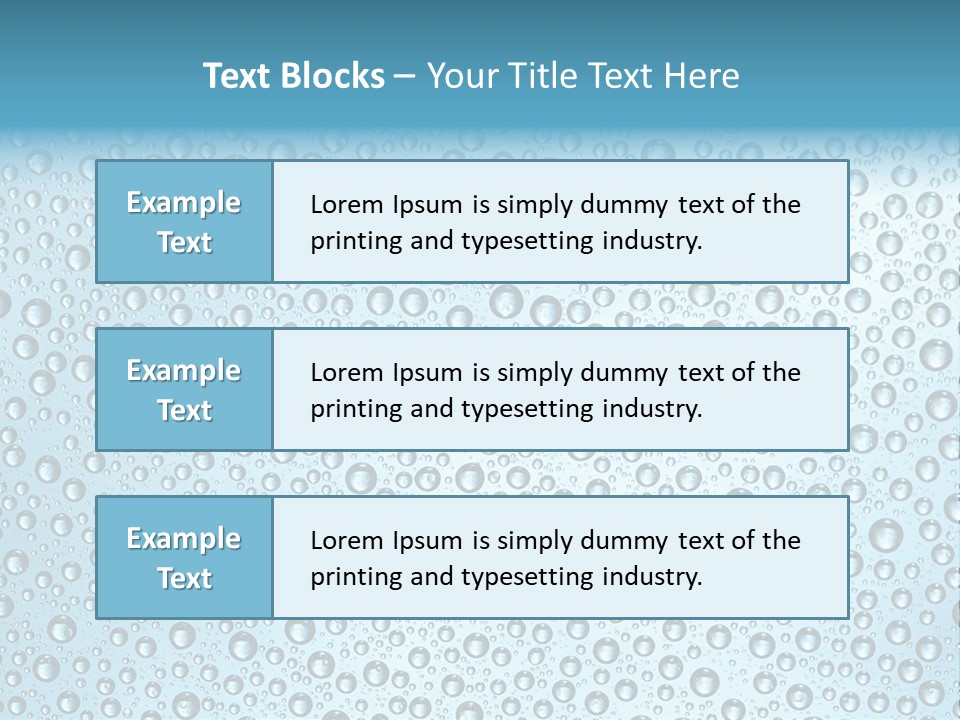 Water Drop Background PowerPoint Template
