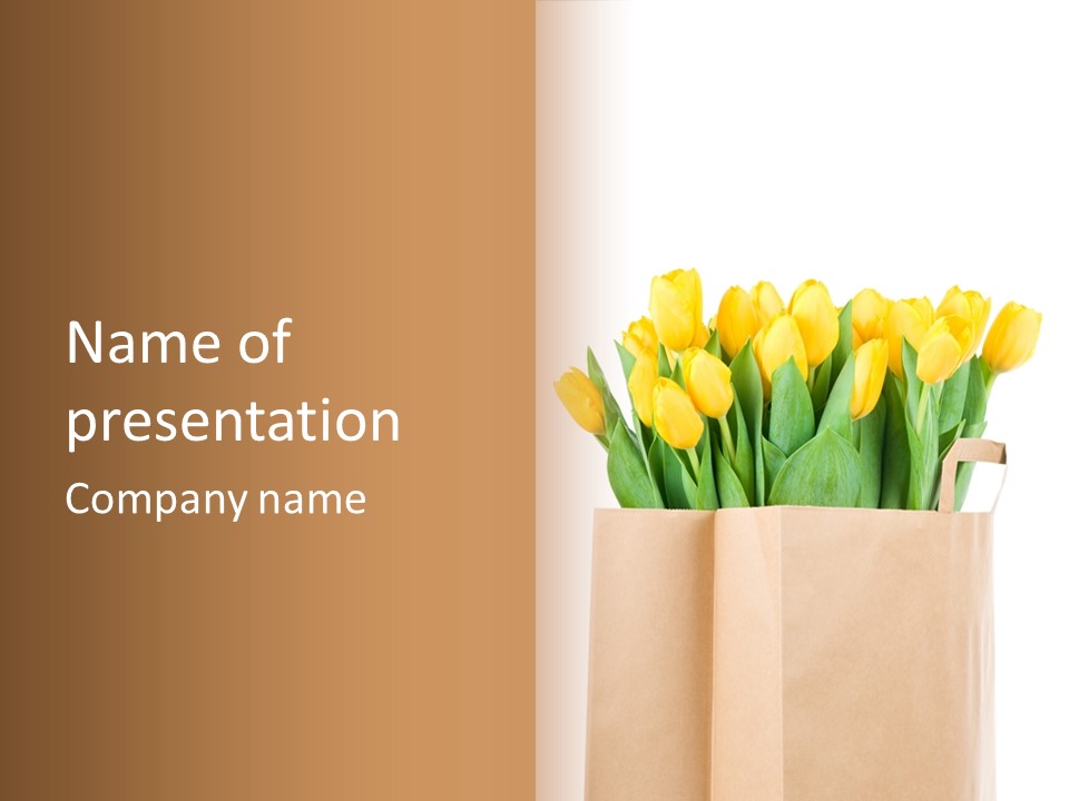 Tulips Yellow PowerPoint Template