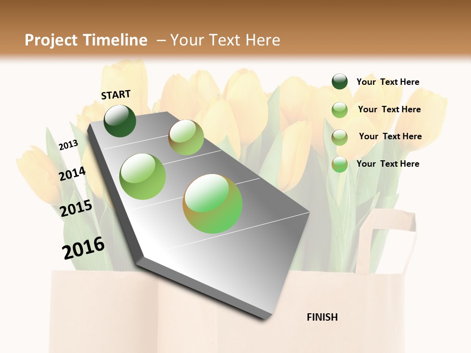 Tulips Yellow PowerPoint Template