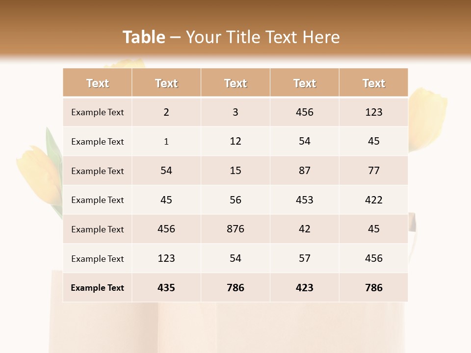 Tulips Yellow PowerPoint Template