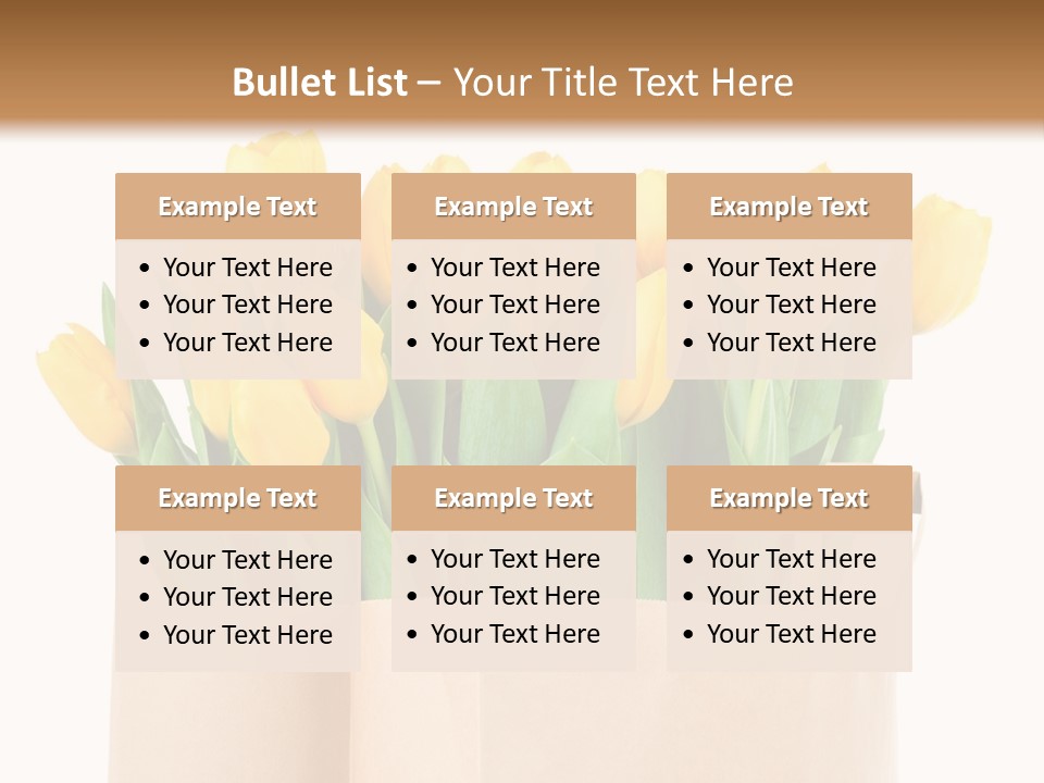 Tulips Yellow PowerPoint Template