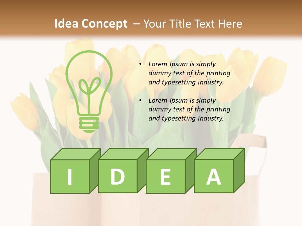 Tulips Yellow PowerPoint Template