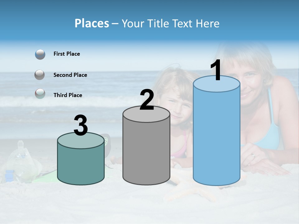 Mother Snorkeling Copy PowerPoint Template