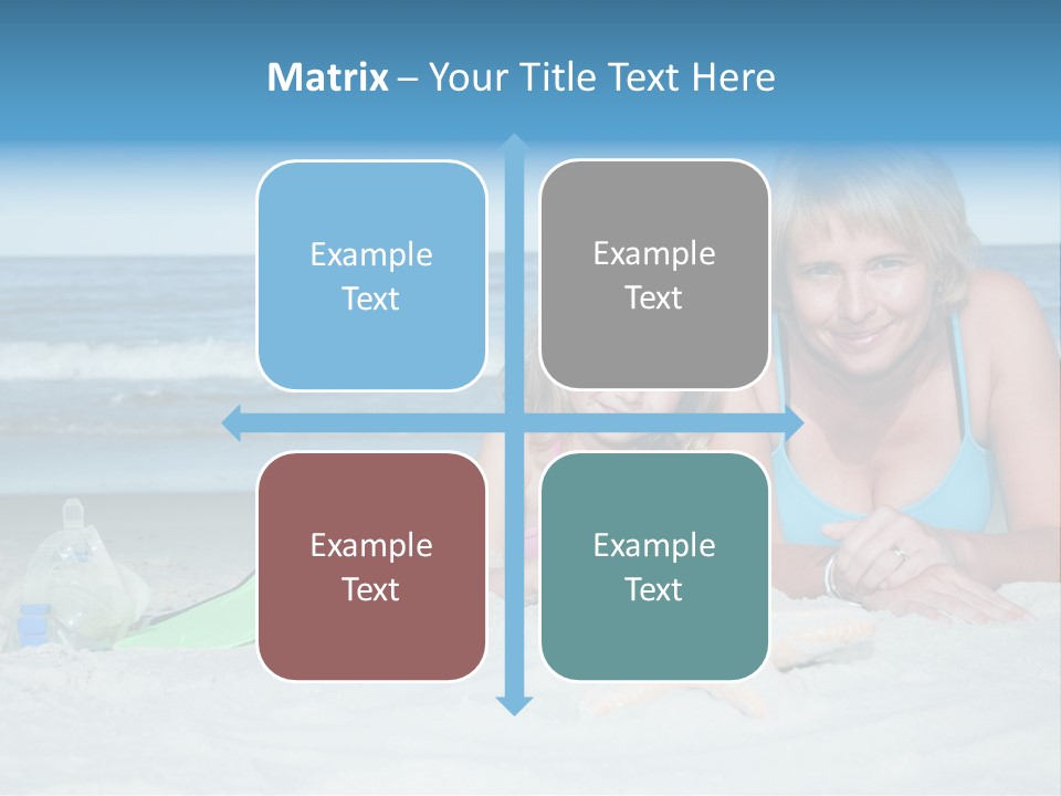 Mother Snorkeling Copy PowerPoint Template