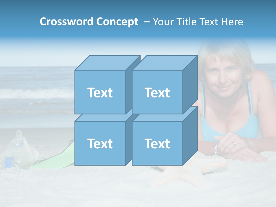 Mother Snorkeling Copy PowerPoint Template