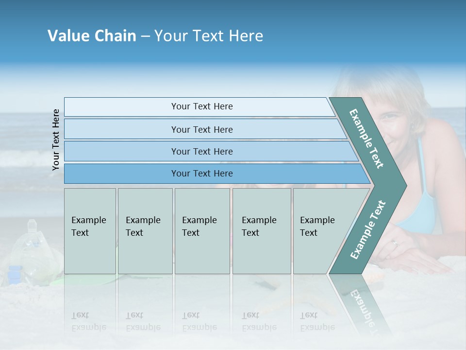 Mother Snorkeling Copy PowerPoint Template