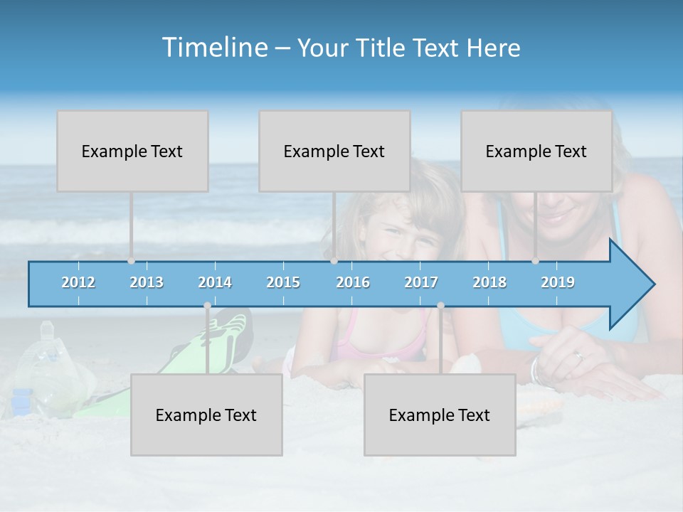 Mother Snorkeling Copy PowerPoint Template