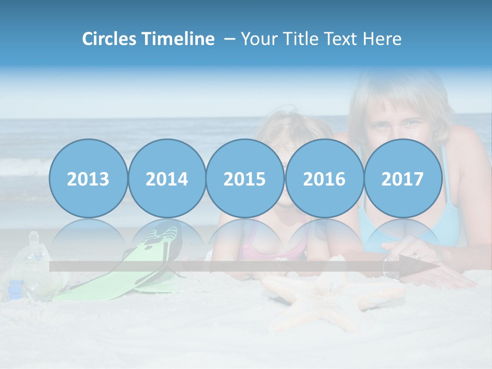 Mother Snorkeling Copy PowerPoint Template
