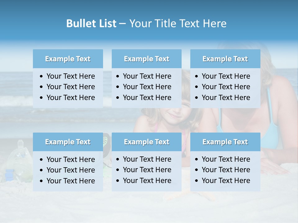 Mother Snorkeling Copy PowerPoint Template