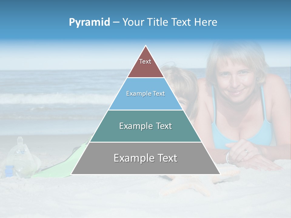 Mother Snorkeling Copy PowerPoint Template